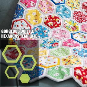 Hexagonal Quilt Sewing Template, Gorgeous Patchwork Stencil for Quilting, DIY Fabric Crafts, Geometric Quilting Ruler for Hexagon Quilt Designs