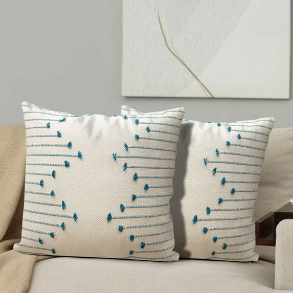 Gosuguu 2 Sets of Bohemian Decorative Throw Pillowcase, 18x18 Inches, Home Decor Cushions for Sofa, Couch, Bedroom, Living Room, Boho Style
