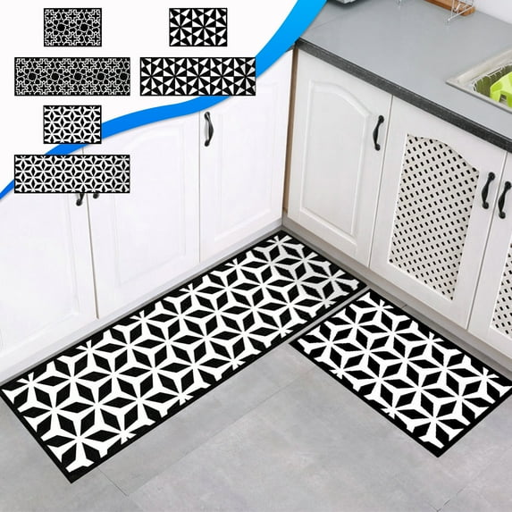 Gosuguu 2PCS Kitchen Rugs Set – Machine Washable, Non-Slip Floor Mats for Sink and Stove, Comfortable Low Pile Carpet for Kitchen, Cozy, and Stain-Resistant
