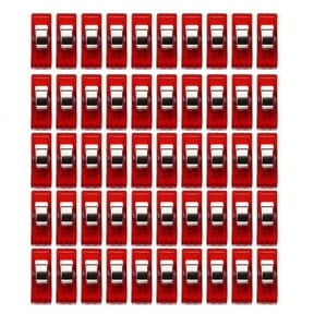 Gosuguu 50 PCS Clear Sewing Quilt Binding Plastic Clips, Craft Clamps for Quilting, Strong Fabric Clips for Sewing, Quilting Projects and Fabric Crafts
