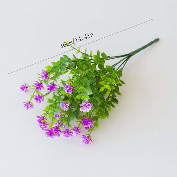 Gosuguu Artificial Flowers, 8 Bundles of Fake Flowers, Faux Plastic Plants for Home and Office Decor, No Fade Silk Flowers, Indoor Landscaping