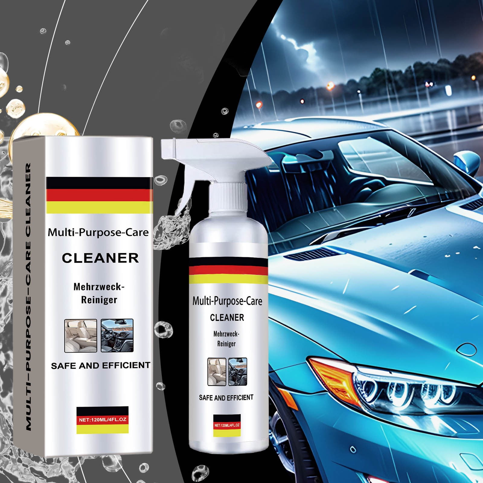 Deals of The Day Clearance! Gosuguu Multi-Purpose Car Foam Cleaner, Degreaser Automotive Cleaner, 120ml Household Vehicle Cleaner for Dashboard, Seats, and Carpet Cleaning Sales Today Clearance!
