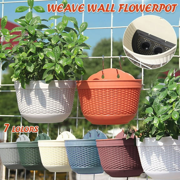 Gosuguu Self-Watering Hanging Plant Pots, Wall-Mounted Flower Baskets for Home Garden, Indoor and Outdoor Planter Pots for Vertical Gardening and Home Decor