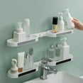 thumbnail image 1 of Gosuguu Over Toilet Storage Rack, Self-Adhesive Bathroom Shelf Organizer, Above Toilet Shelf for Bathroom Storage, Wall-Mounted Toilet Shelf, White Bathroom Shelves, 1 of 7