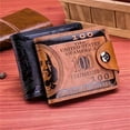 thumbnail image 1 of Men’s Wallet with Money Clip, Short Folded Buckle Wallet, Multi-Card Leather Wallet for Men, Stylish Money Clip Wallet, Men’s Fashion Accessories, 1 of 3