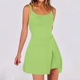 thumbnail image 1 of Miqool Women's Tennis Dress with Built in Shorts and Bra, Workout Exercise Active Dresses Side Slit Golf Athletic Mini Dresses with Pockets, 1 of 9