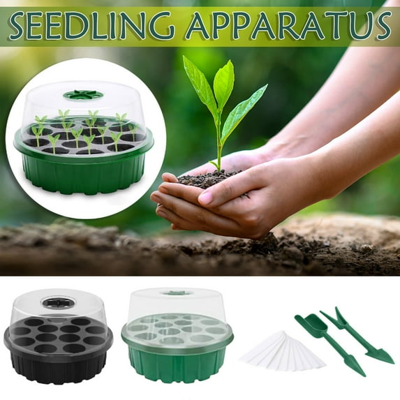 Planting Basket Round Shape, Double-Layer Plastic Mini Nursery Tray, Gardening Tray for Potatoes and Small Vegetables