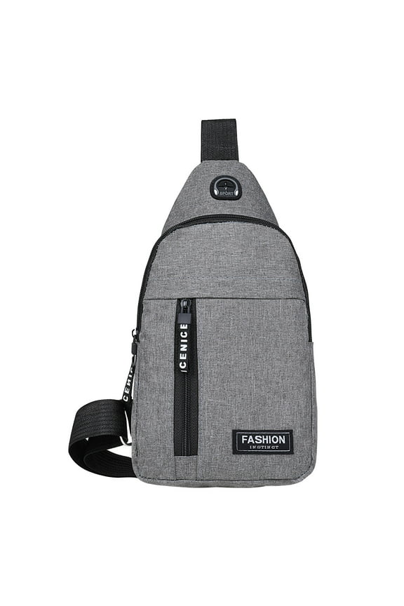 Small Crossbody Sling Bag: Lightweight Women Men Sling Backpack Stylish Casual Cross Body Bag Adjustable Straps Chest Bag Daypack for Shopping Hiking Travelling Gray