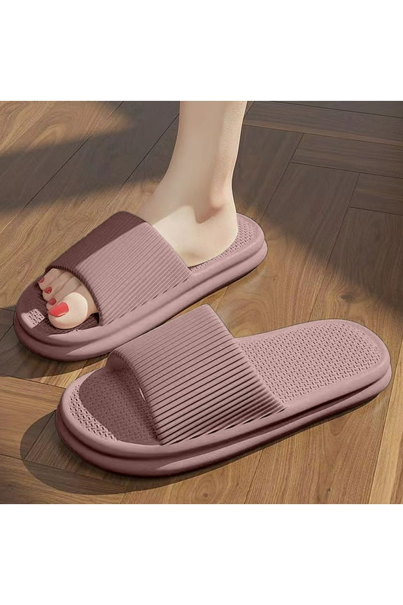 Women & Men Summer Non-Slip Slippers, Soft Shower Flip Flops with Thick Sole, Waterproof Bathroom, Pool, Beach Footwear, Casual Beach Slippers
