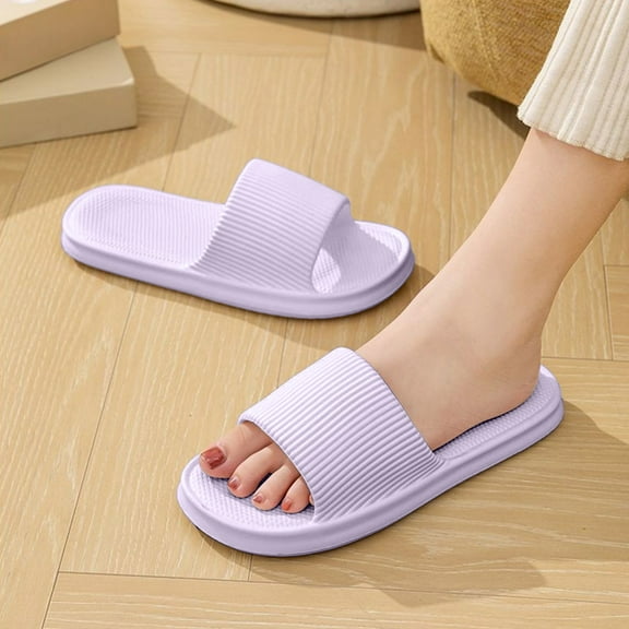 Women & Men Summer Non-Slip Slippers, Soft Shower Flip Flops with Thick Sole, Waterproof Bathroom, Pool, Beach Footwear, Casual Beach Slippers