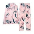 thumbnail image 1 of purcolt Women's Christmas Pajama Sets Snowflake Santa Print Short Sleeve Button Down Shirt and Shorts 2 Piece Pjs Soft Sleepwear Nightwear S-XXL, 1 of 4