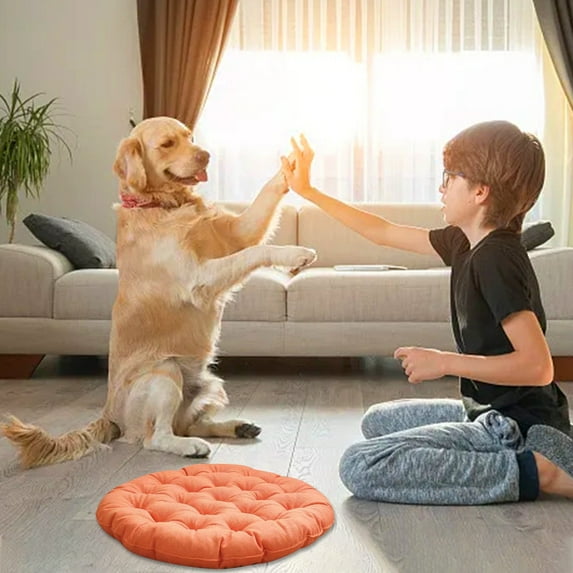 Deals of the Day Lightning Deals Bistro Chair Cushions Set of 1, Outdoor Round Chair Cushions 15 Inch, Waterproof Round Outdoor Cushions with Ties, Black Outdoor Chair Cushions for Patio Furniture