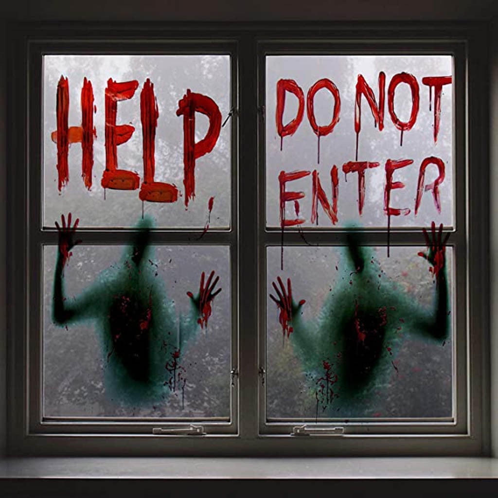 Deals of the Day!Ympuoqn Halloween Decorations indoor Outdoor on Clearance,Halloween Masquerade Party Haunted Houses Decoration Window Poster,Fall Decorations for Home