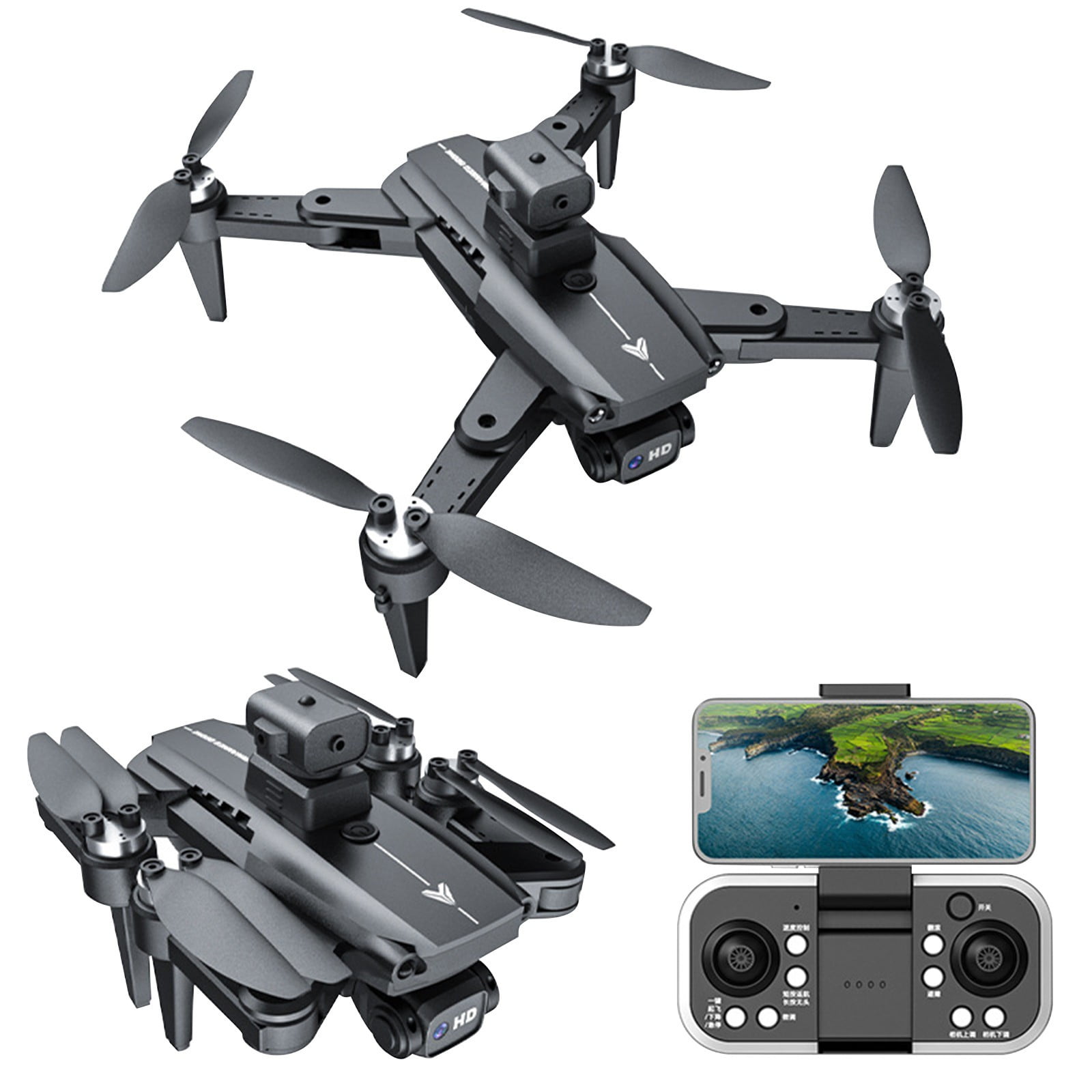 Deals Drone with Camera, 2K HD FPV Drone with Brushless Motor, 360°Flip ...
