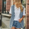 thumbnail image 1 of EGNMCR Women's Casual Denim Jean Vest Oversized Sleeveless Mid Long Button Down Jeans Jackets Vests Tops Waistcoat Fall Winter, 1 of 4
