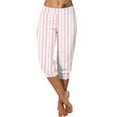 Deals on Fire Capri Yoga Pants for Women Loose Fit Striped Cropped