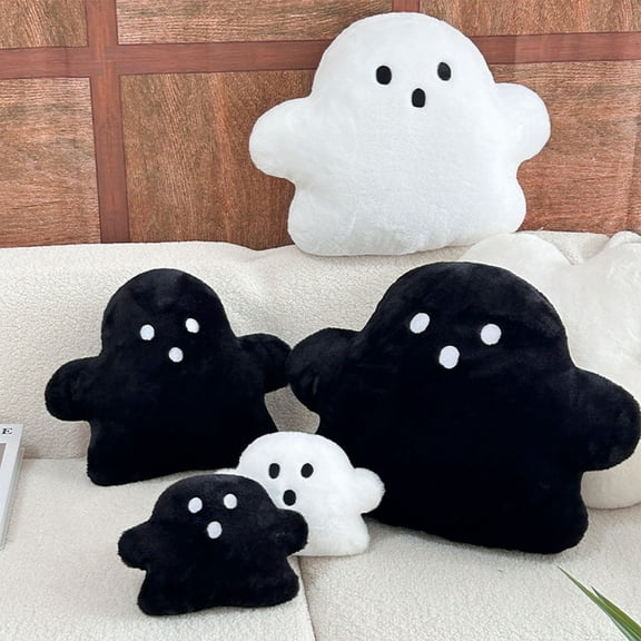 Ghost Pillow Halloween,Cute Ghost Pillow Decorative Plush Ghost Throw Pillows,Spooky Decorative Throw Pillows,Halloween Stuffed Ghost Shaped Pillows for Party Home Cushion Decor