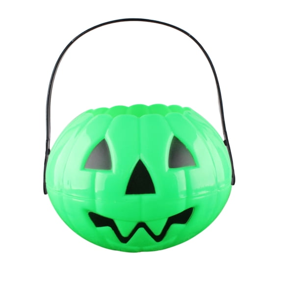 Halloween Pumpkin Candy Bucket,Pumpkin Bucket Small,Plastic Sweet Snack Pails with Handles,Candies Collection Party Favors,Halloween Decoration Props,Halloween Goodie Bag Fillers for Kids