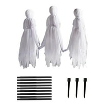 Halloween Witch Decorations Outdoor,Halloween Glowing 3 People Holding Hands Witch,Haunted House Decoration Props,Life Size Scary Decor for Home Outside Garden Yard Lawn Party