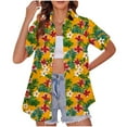 thumbnail image 1 of Deals Hawaii Cardigan for Women Palm Tree Printed Tunic Blosues 3/4 Sleeve Tops Baggy Boho Shirts Loose Relaxed Fit Outfits Spring CaUSAl Vintage Cardigans Going Out Beach Holiday, 1 of 6