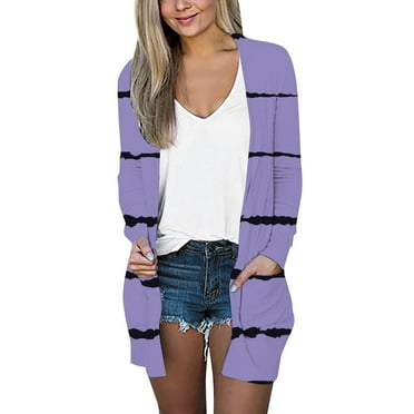 Deals LYXSSBYX Cardigans for Women Clearance Women's Fashionable Long Sleeve Round Neck Floral Printed Cardigan Jacket
