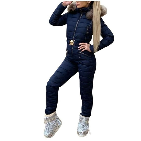 LYXSSBYX Womens Plus Size Ski Suit Women Fashion Casual Thick Hot Snowboard Skisuit Outdoor Sports Zipper Ski Suit
