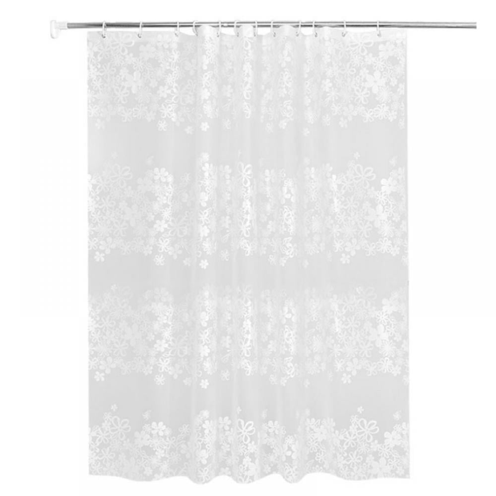 Deals White Lace Shower Curtain, Waterproof Floral Embroidered, Eco ...