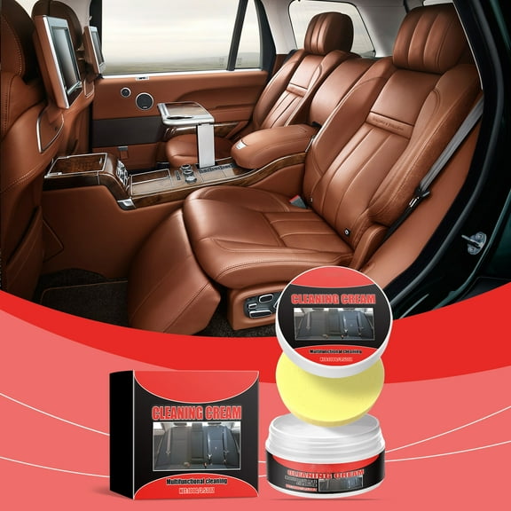 Leather Conditioner Restorer,Couch Leather Polish,Interior Leather Cleaning Cream for Couch,Leather Shoes,Leather Bags,Chairs,Car Seats,Car Interior Leather Cleaning and Care