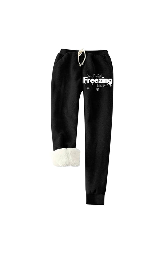 Leggings for Women Fashion Women's Printing Leggings With Elastic Drawstring Pockets Thick Warm Pants