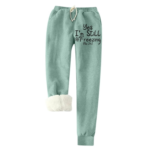 Leggings for Women Fashion Women's Printing Leggings With Elastic Drawstring Pockets Thick Warm Pants