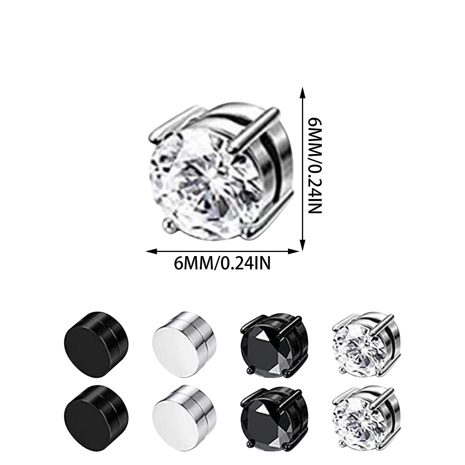 Deals！Loyerfyivos 4 Pairs Metiz Lymphvity Earrings Amo