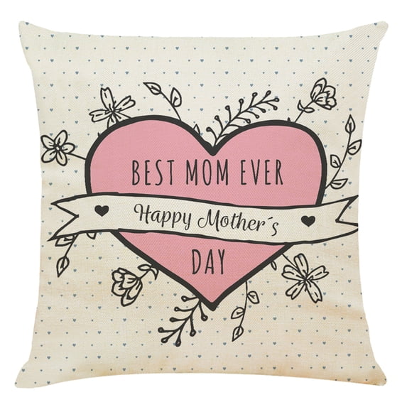 Mother's Day Pillow Covers 18x18",Happy Mother's Day Pillowcases,Mother's Day Pillow Cover Linen Sofa Cushion Cover Home Decor Pillow Case