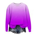 thumbnail image 1 of Mwjwdo Crewneck Sweatshirt Kids Long Sleeve Sweatshirts Girls Casual Cute Gradient Printed Pullover Tops Lightweight Tunics Multicolor 5 Years, 1 of 6