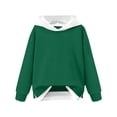 thumbnail image 1 of Mwjwdo Cute Hoodies for Boys and Girls Casual Loose Oversized Long Sleeve Pullovers Teen Girls Hooded Sweatshirts Trendy 2025 Green 11 Years, 1 of 3