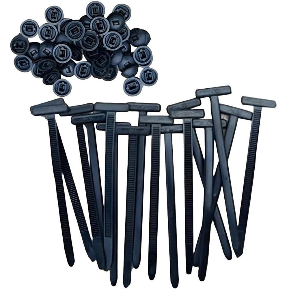 300Pcs Nylon Cable Tie Buckles – Self-Locking T Rivet Fasteners For Car Bumpers, Fender Liners & Panels