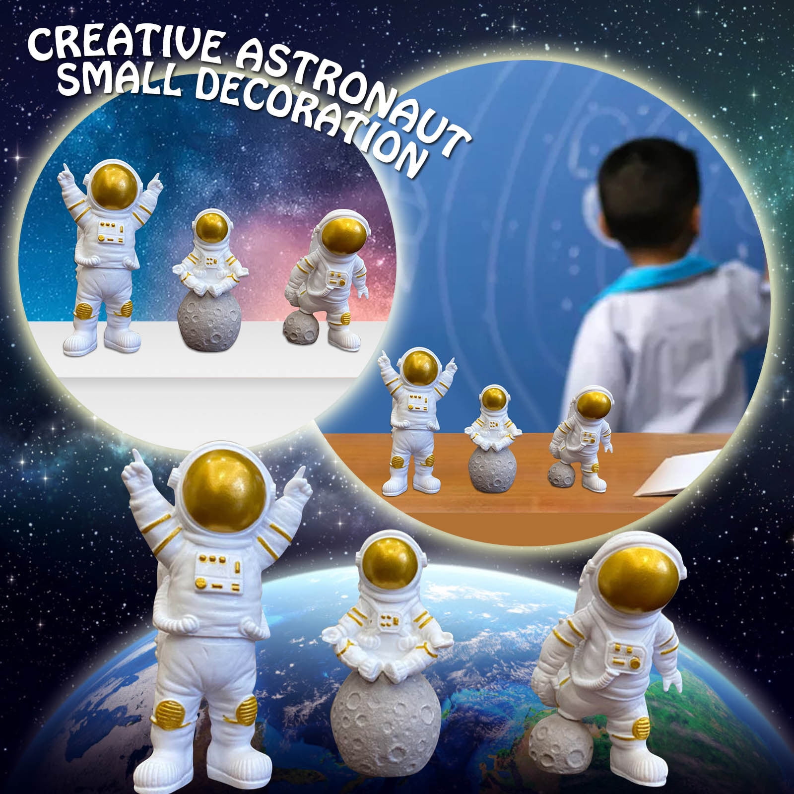 Deals Of The Day Clearance！ Bifavgk 3Pcs Creative Astronaut Small