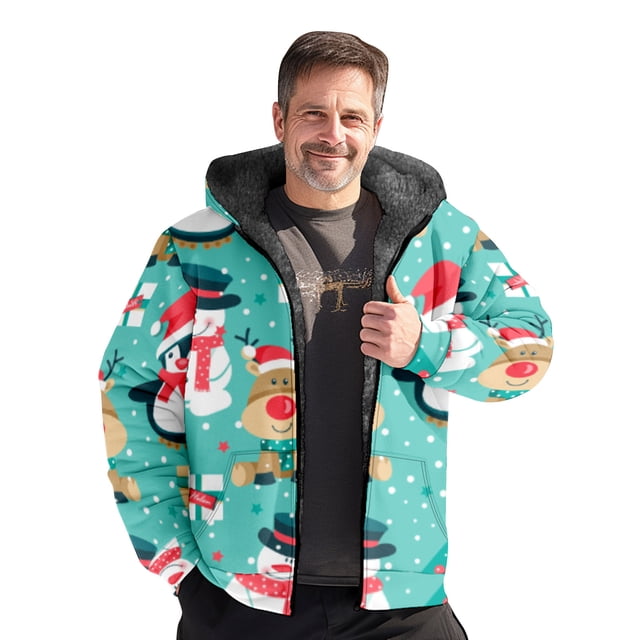 Deals Of The Day Clearance Male Autumn And Winter Christmas Printing