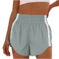 thumbnail image 1 of Stylish Olyvenn Trendy Sweat Shorts Women Elastic Waist Contrast Binding Athletic Workout Tennis Shorts Sporty Booty Shorts Gray M, 1 of 8