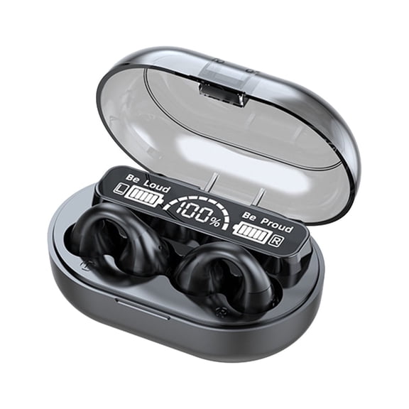 Open Ear Headphones Wireless Bluetooth 5.3 Earbuds, 40H Playtime with Digital Display, HiFi Stereo, ENC Clear Calls, Lightweight & IPX5 Waterproof Sports Earphones for Running & Workouts