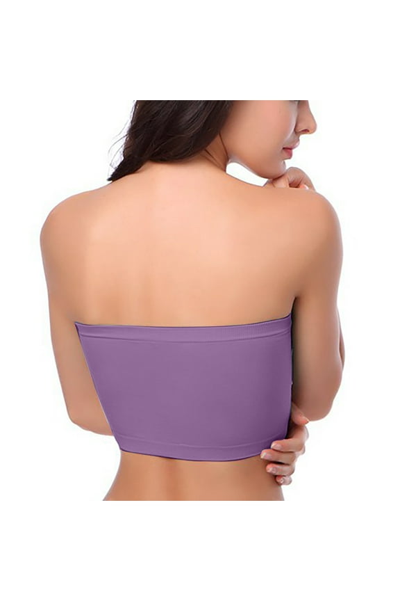 Strapless Bras for Women Plus Size Underwear,Comfortable,Breathable,Close-Fitting,Strapless Elder Full Coverage Seamless Full Figure Bras Wireless Bras for Women Bras