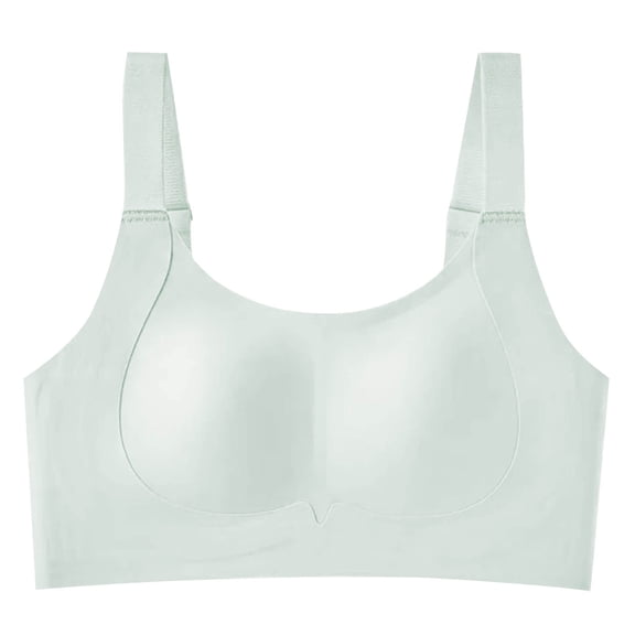 Fashion SMihono Bras for Women Underwire Full Coverage Women's Blissful Benefits Side Smoothing Wirefree Bra Padded Sports Mint Green M