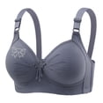 thumbnail image 1 of Fashion SMihono Plus Size Push Up Bras for Women Full Coverage Supportive Bra Adjustable Breathable Everyday Bra Comfort No Underwire Bra Gray 40, 1 of 9