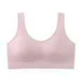 thumbnail image 1 of Fashion SMihono Women's Cozy Ribbed Everyday Bras Comfort Revolution Easylite Wireless T-Shirt Bra, Pullover Wirefree T-Shirt Bra Pink Free Size, 1 of 7
