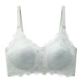 thumbnail image 1 of Fashion SMihono Women's Everyday V Neck Bralettes Padded Smoothing with Seamless Stretch Wireless Lightly Lined Comfort Bra Green XL, 1 of 3