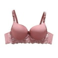 thumbnail image 1 of Fashion SMihono Women's Push Up Bras No Underwire Seamless Bralettes Full Coverage Padded Everyday Bra Smoothing Bralette Pink 42, 1 of 3