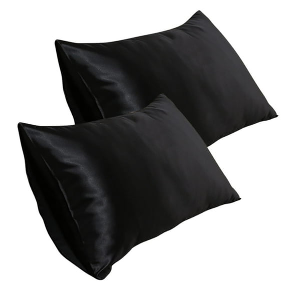 Satin Pillowcase for Hair and Skin Queen Satin Pillow Cases Set 2 Pack 20x25 inches Satin Cooling Pillow Covers with Envelope Closure