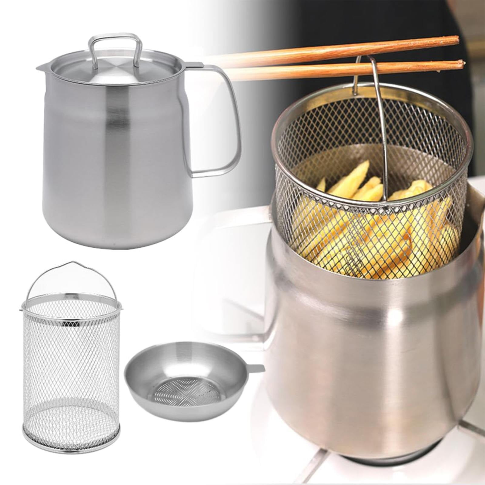 Deals! Stainless Steel Grease Container 304 Stainless Steel