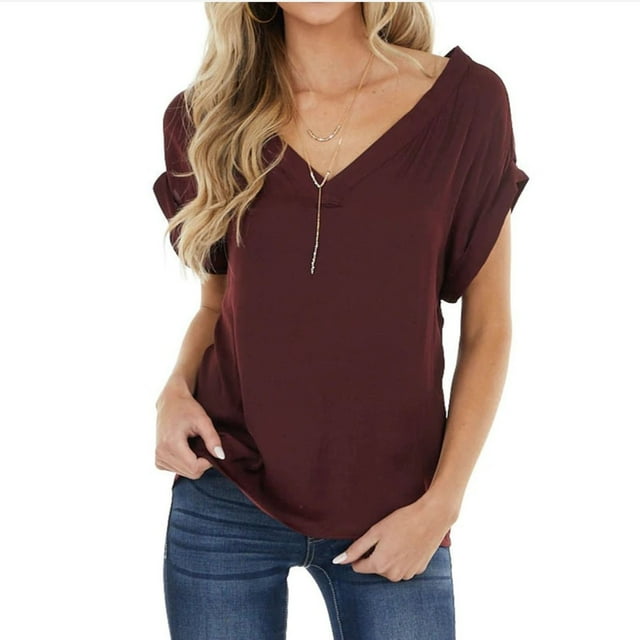 Deals of The Day Clearance Womens Summer Tops Blouses for Women Dressy ...