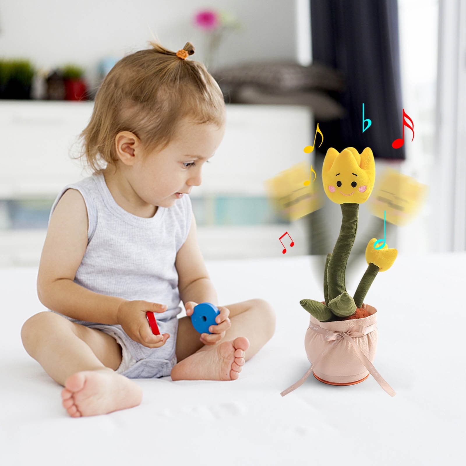 Deals Toys Under 5 Toys Dancing Tulips Plush Toy Electronic With 60