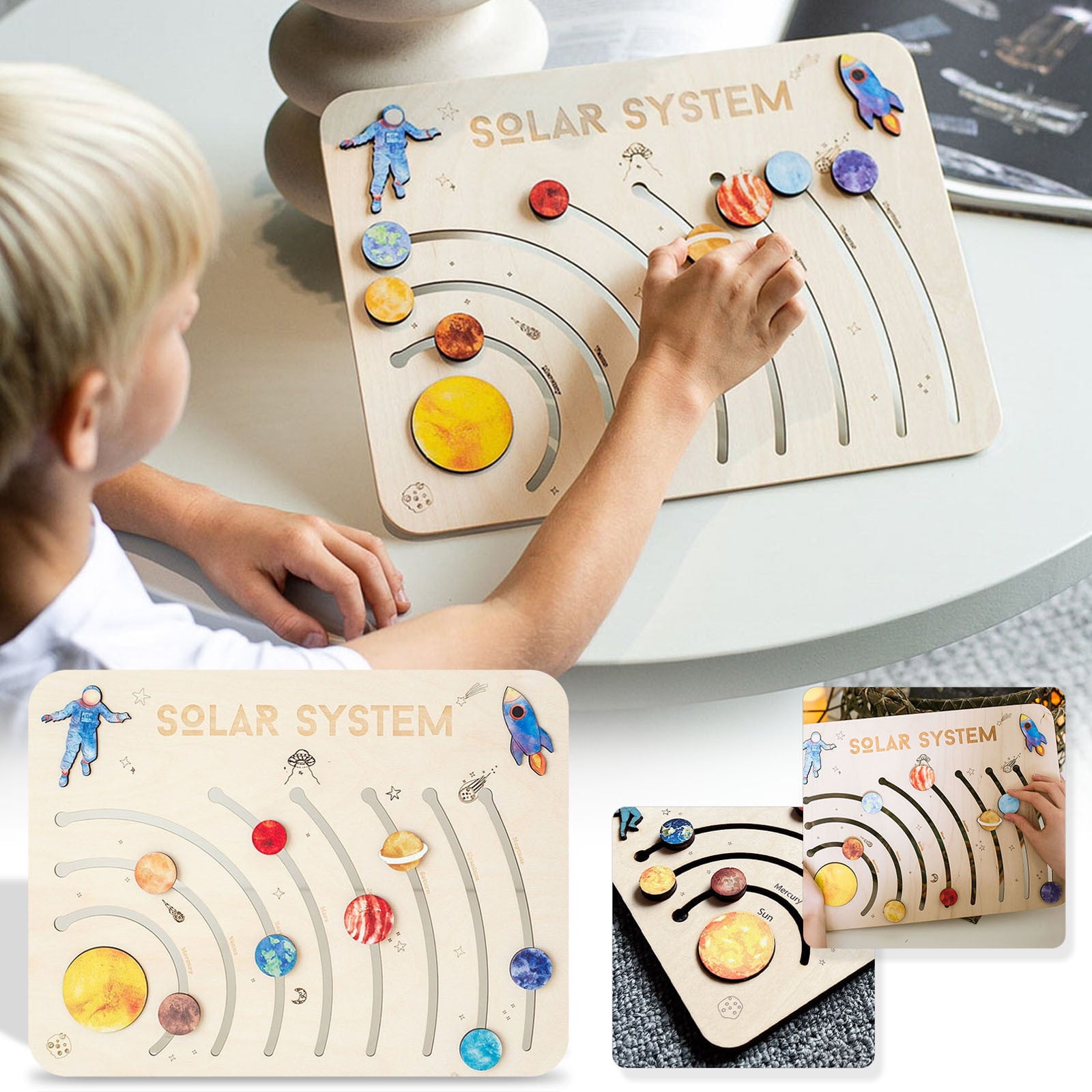 Deals Toys Under 5 Toys System Space Puzzle For Toddler Wooden Puzzle